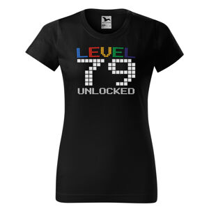 Tričko Level Unlocked (dámské) (věk: 79)