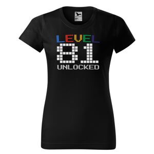 Tričko Level Unlocked (dámské) (věk: 81)