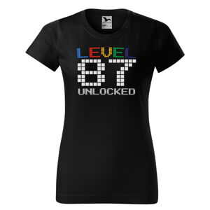 Tričko Level Unlocked (dámské) (věk: 87)