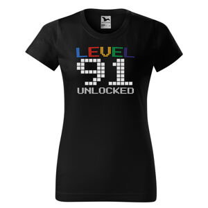 Tričko Level Unlocked (dámské) (věk: 91)