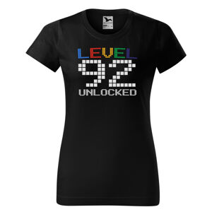 Tričko Level Unlocked (dámské) (věk: 92)