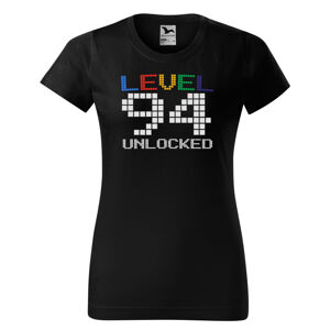 Tričko Level Unlocked (dámské) (věk: 94)