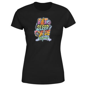 Tričko Eat sleep ride (Velikost: XS, Typ: pro ženy, Barva trička: Černá)