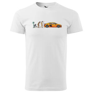 Tričko Evolution car (Velikost: M, Typ: pro muže, Barva trička: Bílá)